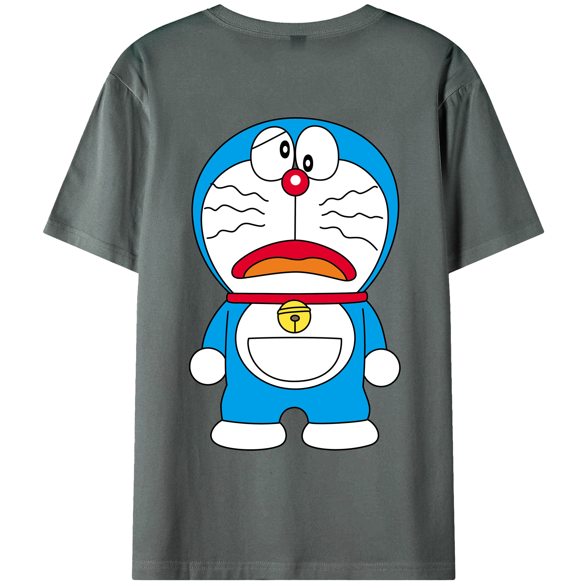 （画像用） ドラえもん Doraemon 綿100％ メンズ半袖Tシャツ（バックプリント） 通気性